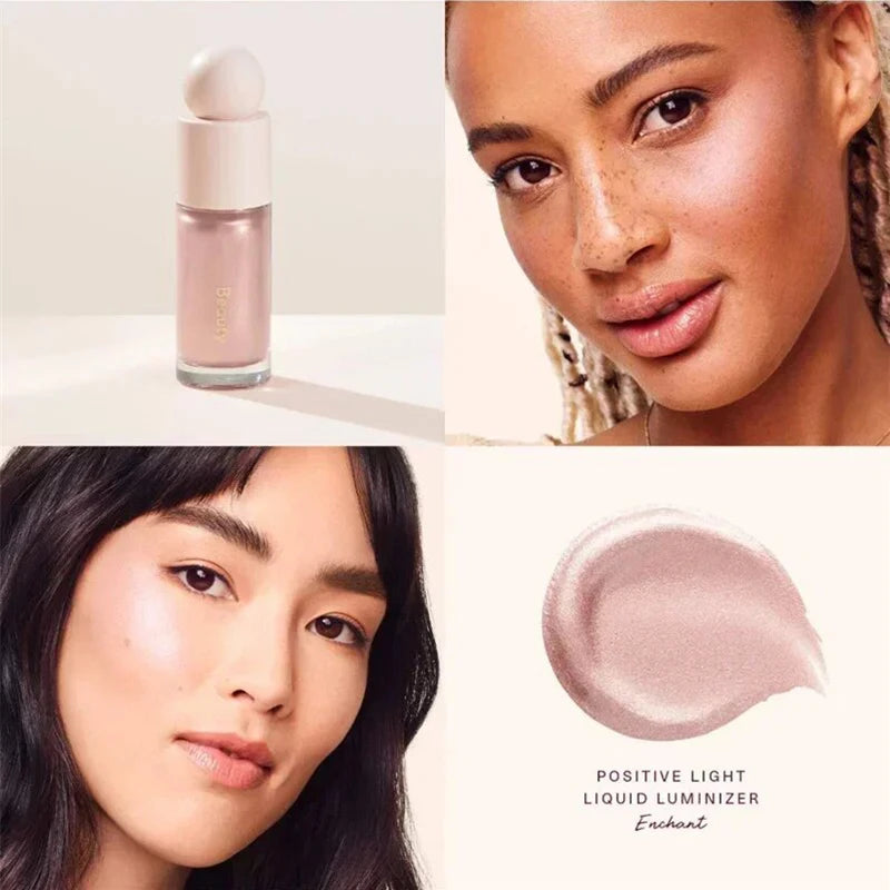 Hot Positive Light Liquid Luminizer 3D Face Contour Liquid Bronzer Shade Long Lasting Waterproof Brighten Makeup Glossy Lipstick