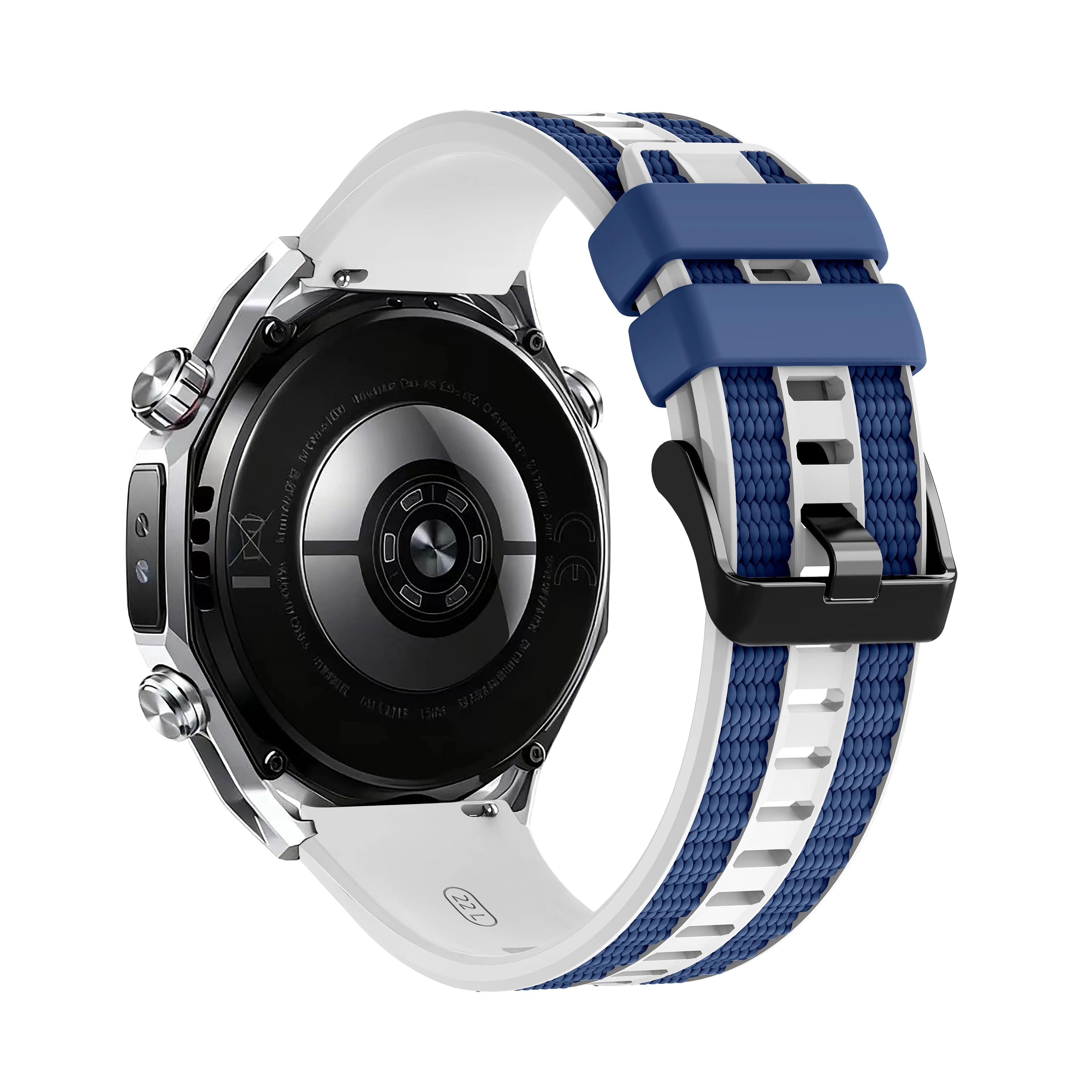 Two-Tone Silicone Strap 22mm For Huawei Watch Ultimate 2 / GT 6 5 Pro 46mm / GT4 GT3 GT2 / Watch 5 4 3 Band Watchband Bracelet