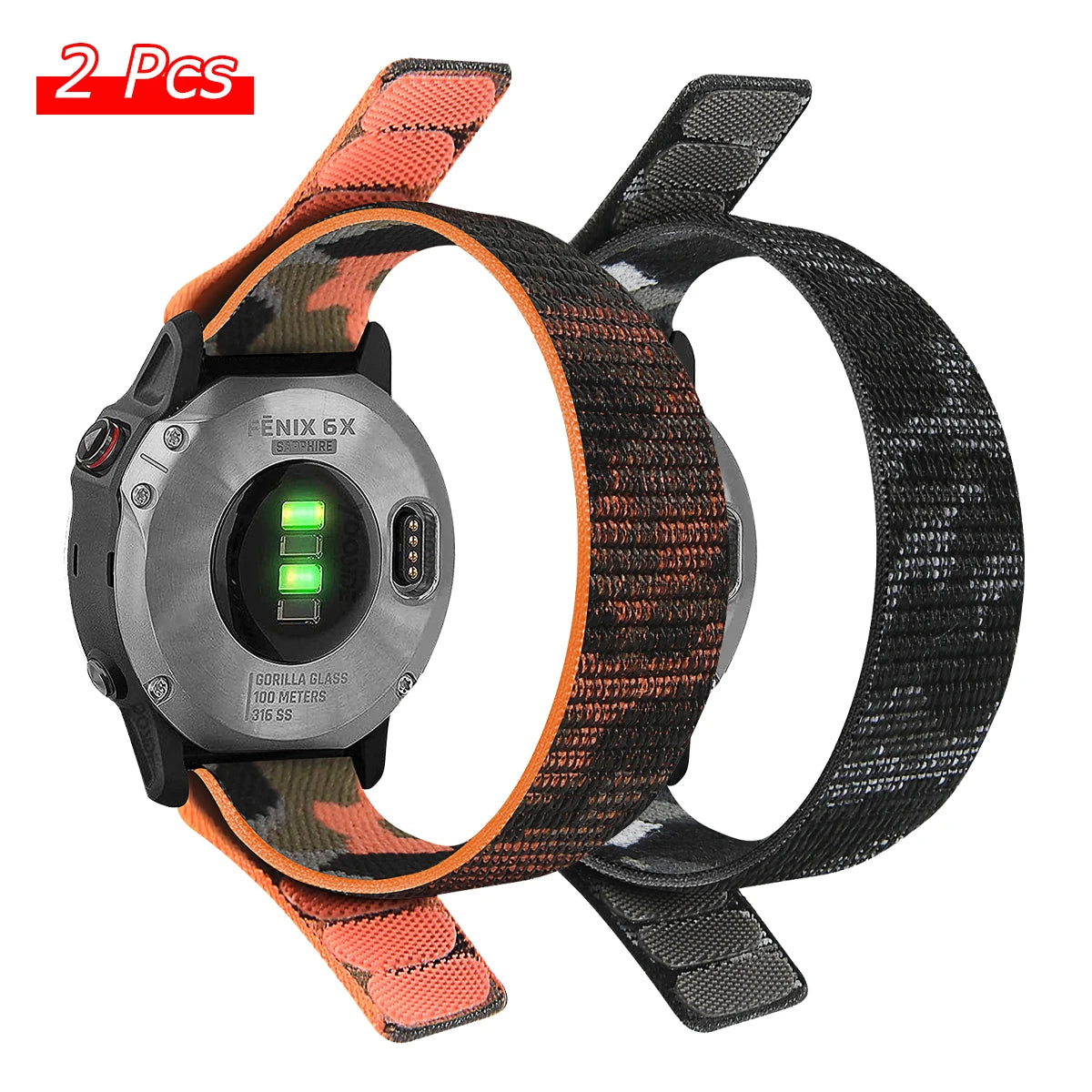 26mm 22mm Nylon Loop Watch Band For Garmin Fenix 8 8Pro 7 7X 6 6X 5X/Forerunner 970 965/Enduro 3 2/Instinct 3 2X QuickFit Strap