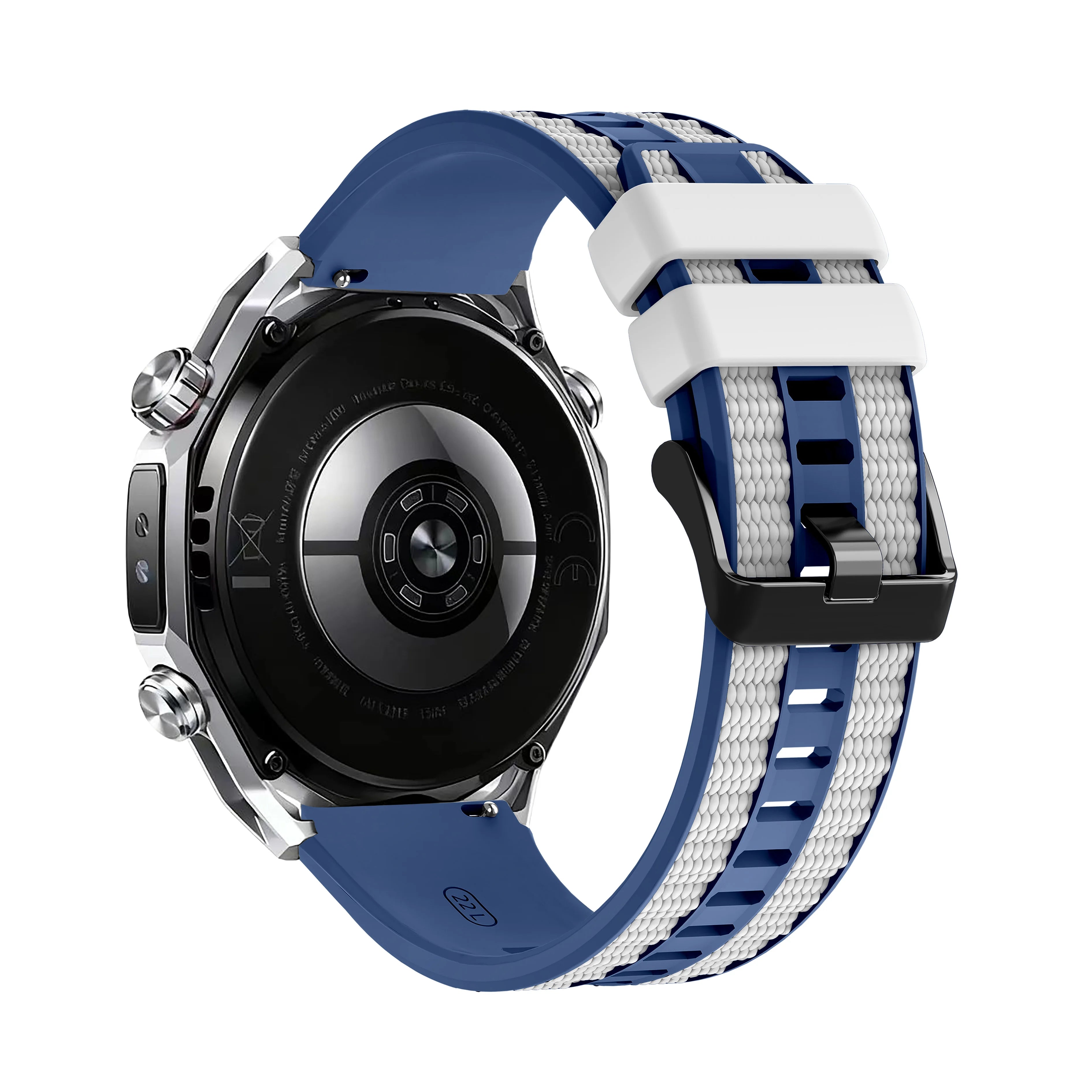Two-Tone Silicone Strap 22mm For Huawei Watch Ultimate 2 / GT 6 5 Pro 46mm / GT4 GT3 GT2 / Watch 5 4 3 Band Watchband Bracelet