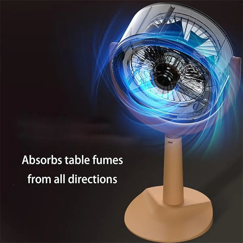 Electric Desktop Range Hood USB Adjustable Angle Portable  Mini High Suction Power Exhaust Fan for BBQ Hot Pot Kitchen Appliance