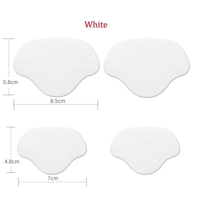 4Pcs Sneaker Heel Repair Pad Adjustable Size Wear-resistant Footbed Invisible Heel Repair Pad Repair Shoe Hole Pad Back Sticker
