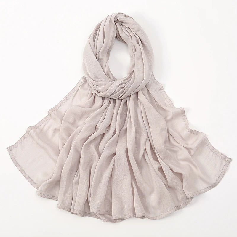 Fashion Modal Hijab Rayon Cotton Shawls Muslim Hijabs For Women Plain Scarf Big Size Headscarf Islamic Turban Headband 190*85cm