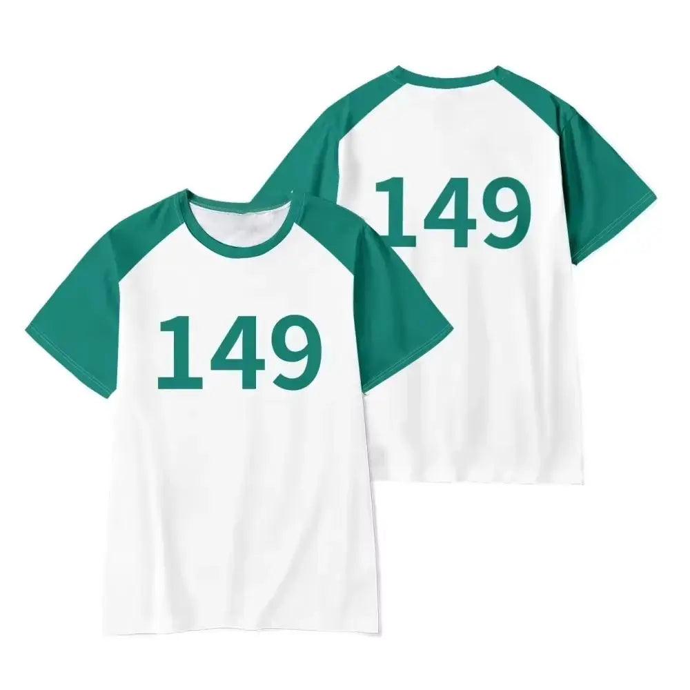 2026 Round Six T-shirt Seong Gi-hun Cosplay Costume 456 Tracksuit Calamari Games Disguise Caarnival Party Clothes For Men Women