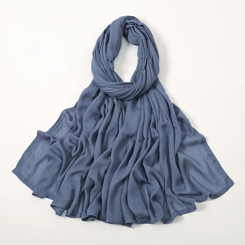 Fashion Modal Hijab Rayon Cotton Shawls Muslim Hijabs For Women Plain Scarf Big Size Headscarf Islamic Turban Headband 190*85cm