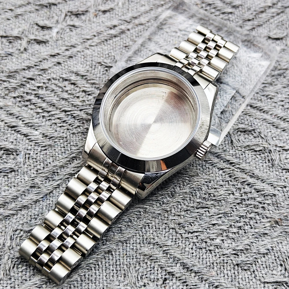 36/39/41mm NH35 36 38 Movement 904L Stainless Steel Constant Motion Case Watch Assembly Replacement Parts Oyster Strap