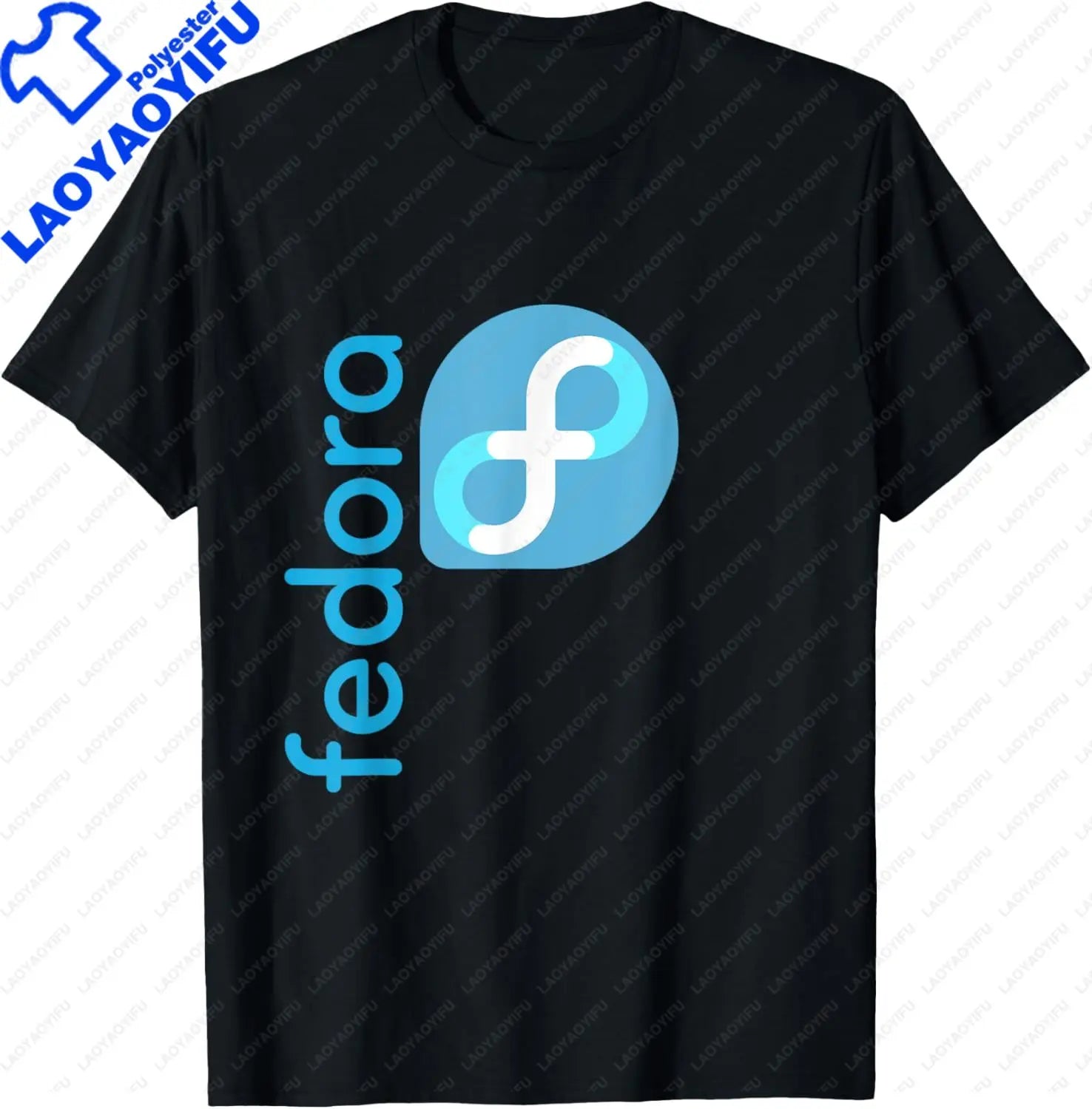Linux Fedora T-Shirt White Tagline & Logo Open Source Os Tee T-Shirt Unisex Summer Streetwear Tops Mens Clothing Ropa Hombre