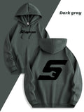 2025 Red Snapon Hooded Sweatshirt Casual Long Sleeve Pullover100_ Polyester Knit Fabric All-Season Warm Hoodie with Drawstring