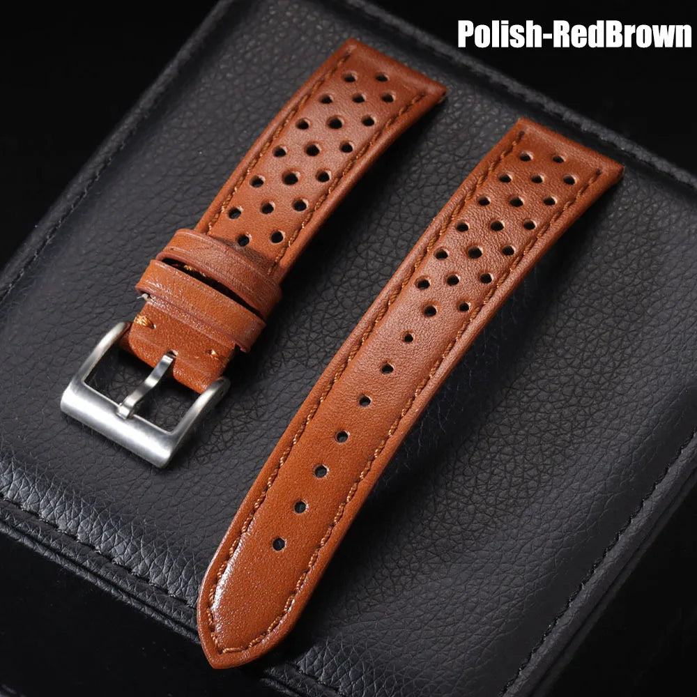 Vintage Calfskin Strap 18mm 20mm 22mm Universal Watch Band Breathable Wrist Bracelet for Men Women Sport Wristbelt Accessories