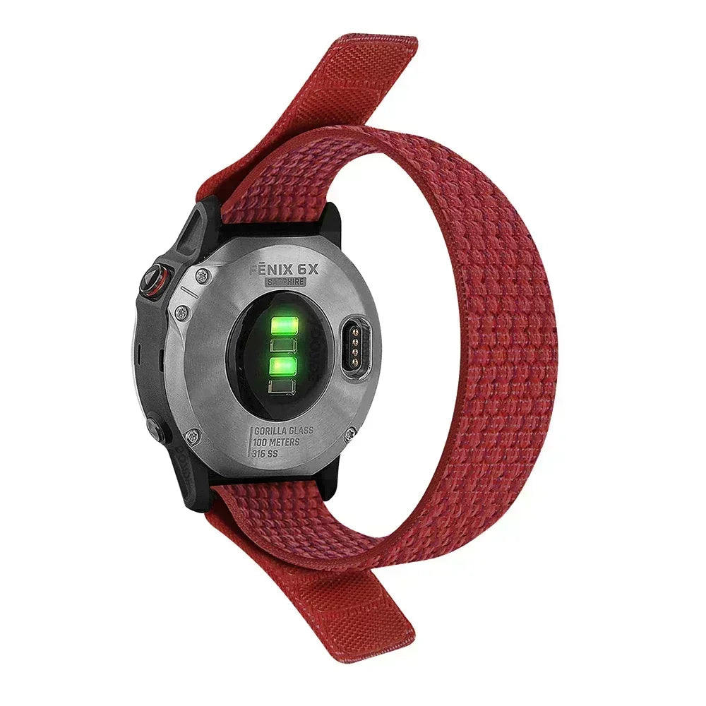 26mm 22mm Nylon Loop Watch Band For Garmin Fenix 8 8Pro 7 7X 6 6X 5X/Forerunner 970 965/Enduro 3 2/Instinct 3 2X QuickFit Strap