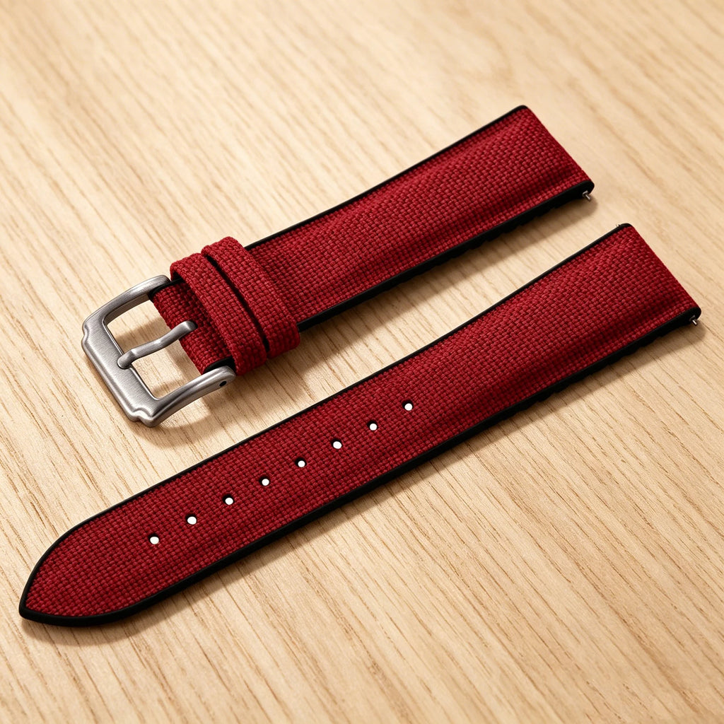 Sailcloth Rubber Strap 18 19 20 21 22mm Sailcloth Nylon Quick Release Band Universal Silicone Bracelet For Cartier Seiko Omega