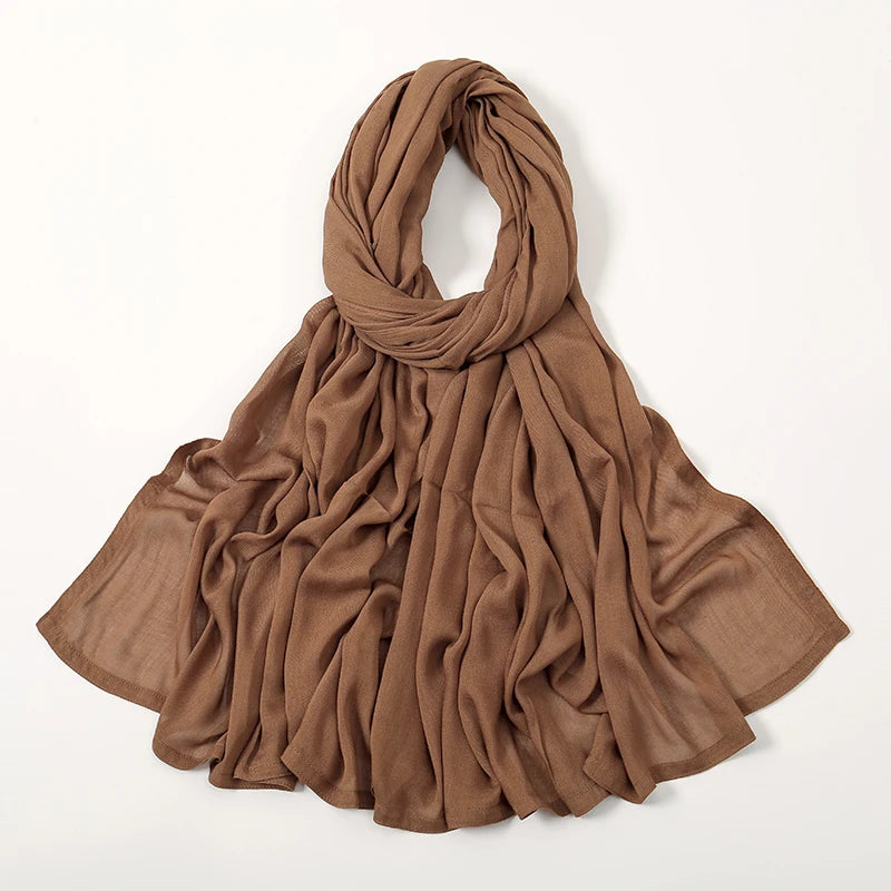 Fashion Modal Hijab Rayon Cotton Shawls Muslim Hijabs For Women Plain Scarf Big Size Headscarf Islamic Turban Headband 190*85cm