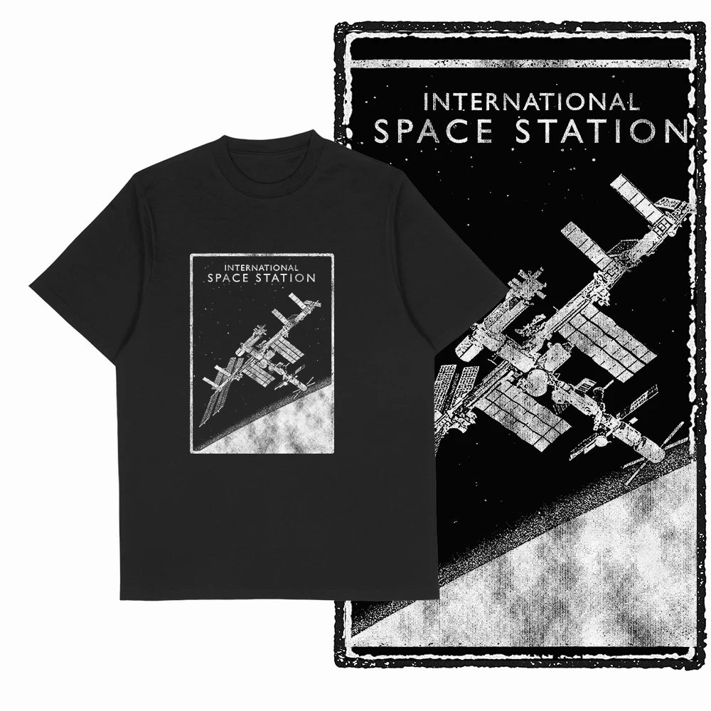 Coolmind SA 100% Cotton astronaut Graphic T shirt fo men Cool Moon print Big Size men tshirt BLACK men's novelty tee shirt