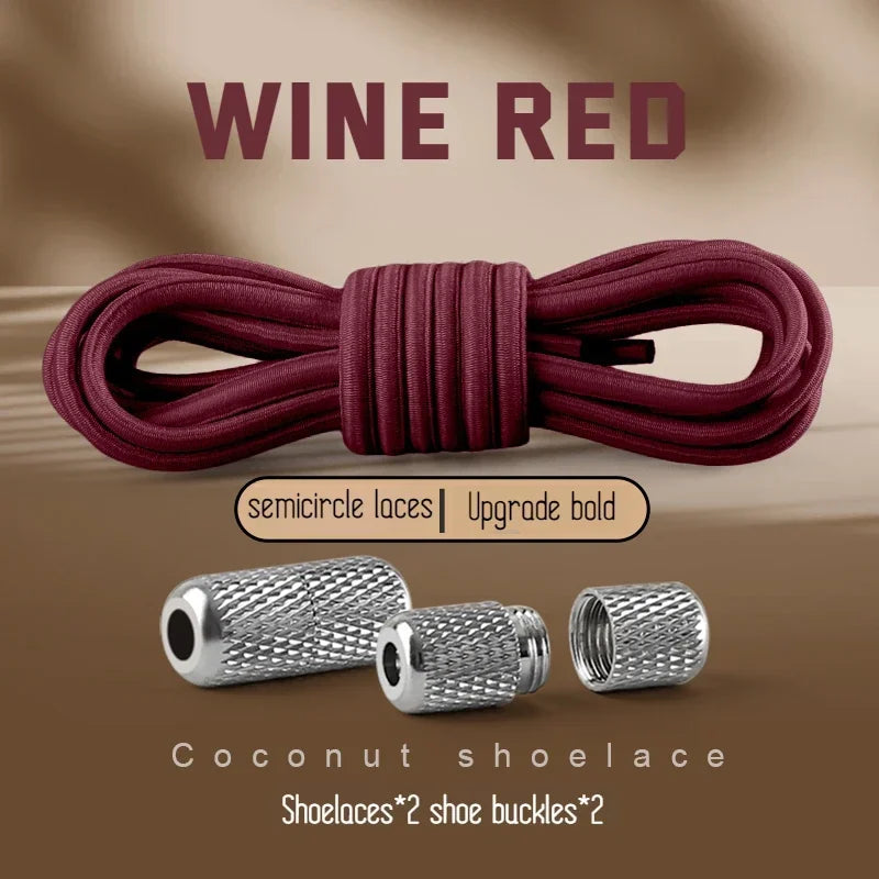 New Elastic Laces Sneakers Tennis Round Shoe laces Without ties Kids Adult Rubber Bands No Tie Shoelace Shoe Accessories