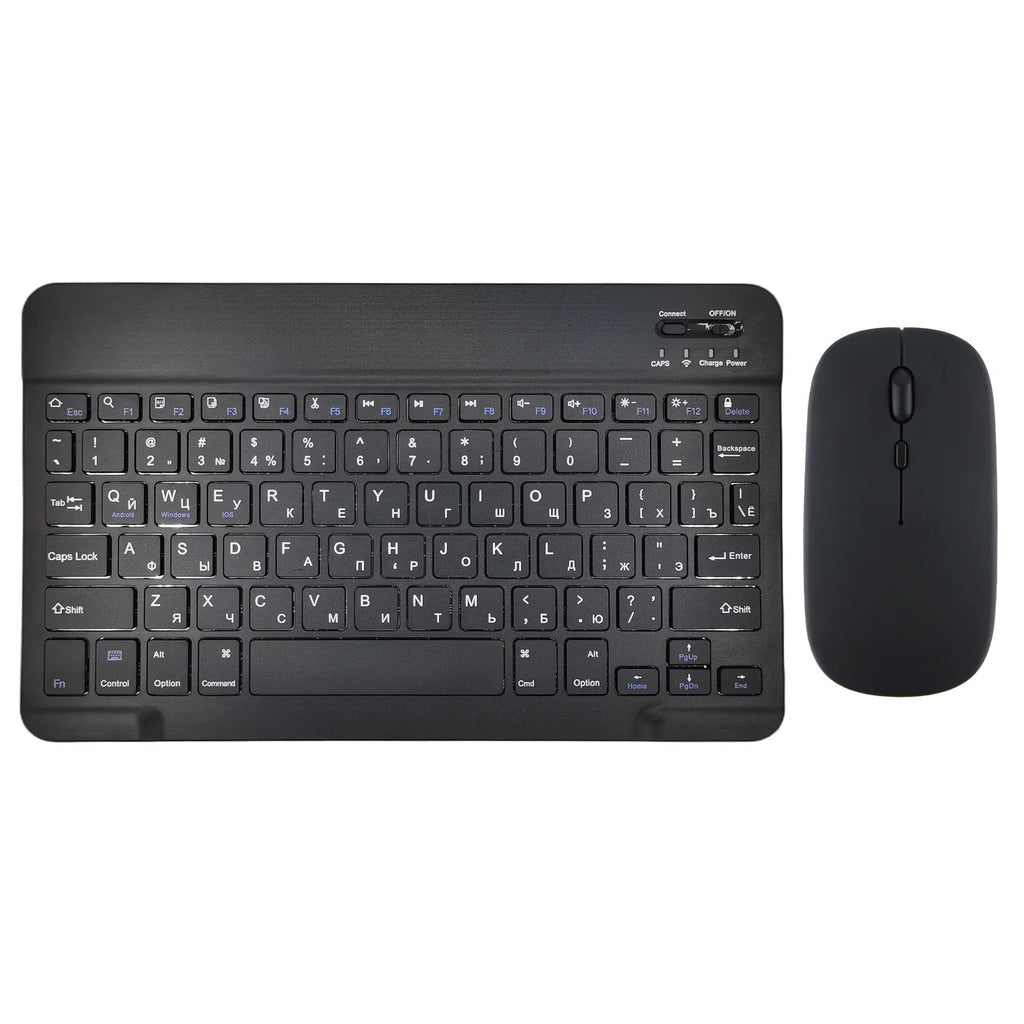 Bluetooth Wireless Keyboard Mouse Russian Spanish Korean For iPad Xiaomi MiPad Samsung Huawei MatePad Tablet Laptop IOS Android