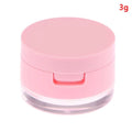 1pc Portable Plastic Powder Box Empty Loose Powder Container With Sieve Mirror Cosmetic Sifter Loose Jar Travel Makeup Container