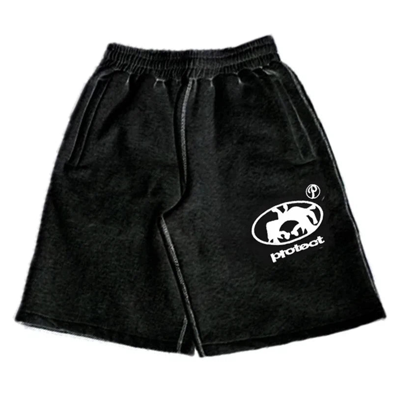 Men Casual Shorts Japanese Korean Sweatpants Breathable and Comfortable Y2k Suitable for Spring and Summer Vintage Street Fit