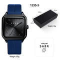 Sabr Arabic Numeral Watch 3ATM Waterproof Alloy Case Men's Quartz Wristwatch Silicone Strap Magnetic Buckle Men's Business Watch
