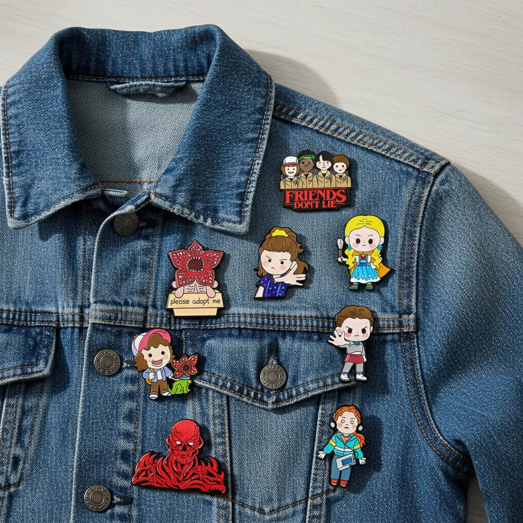 9pcs Set Cute King Cannibal Flower Cartoon Enamel Pins Collection Lapel Brooches for Backpacks And Costumes Jewelry Gift Ideas