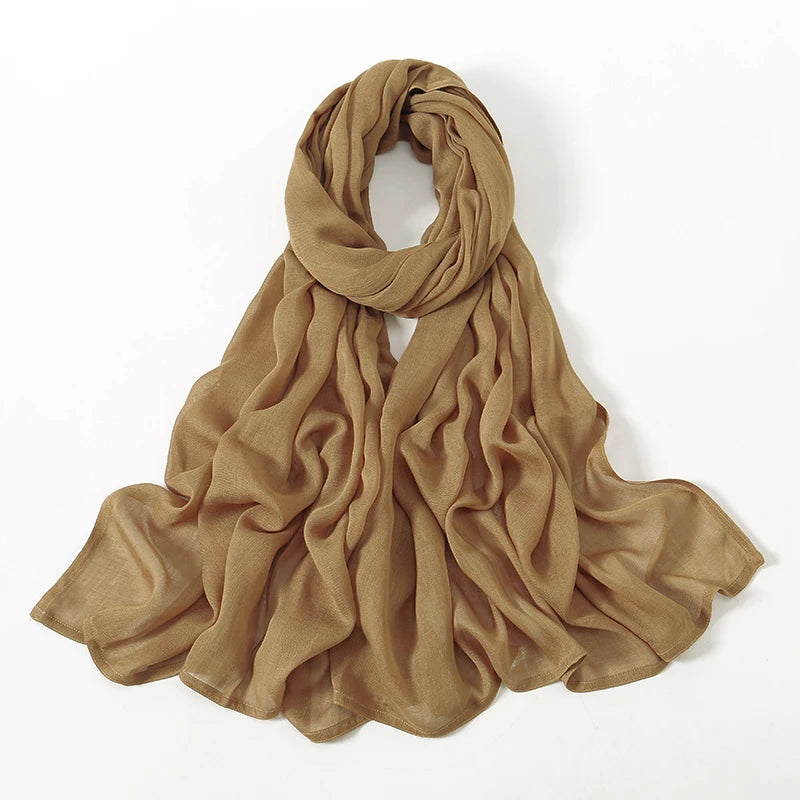 Fashion Modal Hijab Rayon Cotton Shawls Muslim Hijabs For Women Plain Scarf Big Size Headscarf Islamic Turban Headband 190*85cm
