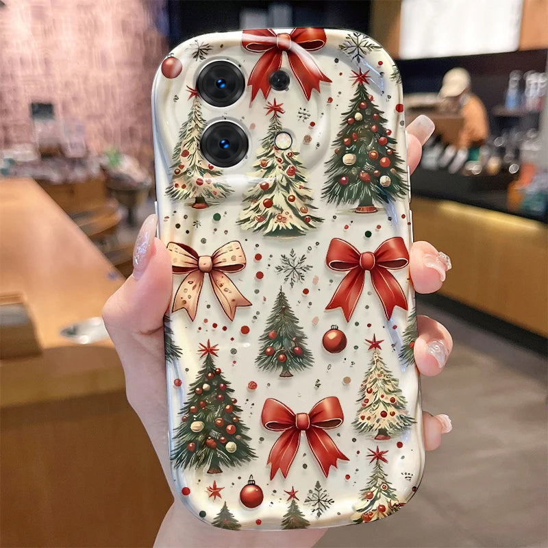 Christmas Tree Snowflake Case for Xiaomi Redmi Note 14 13 12 11 10 Pro Plus 5G 9 14C 13C 4G 12C 10C 10S A2 A1 Silicone Cover