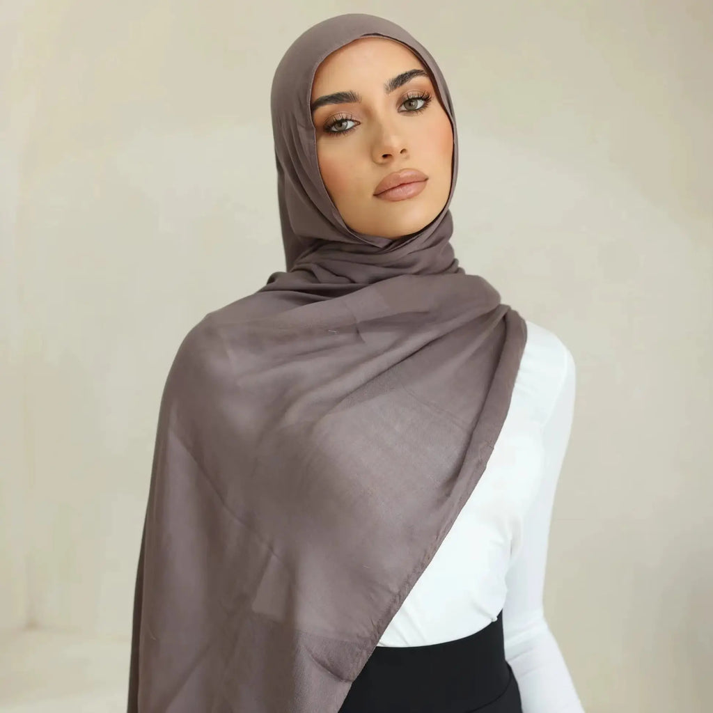 Fashion Modal Hijab Rayon Cotton Shawls Muslim Hijabs For Women Plain Scarf Big Size Headscarf Islamic Turban Headband 190*85cm