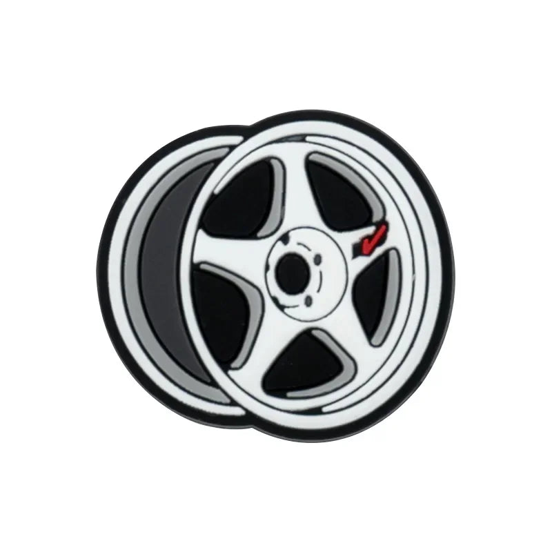 1/9pcs Cruel Jeep Sports Car Shoe Charms for Boys Kids Gift Turbine Hub Shoe Decoration Accessories  Ship's Anchor Pin Clog