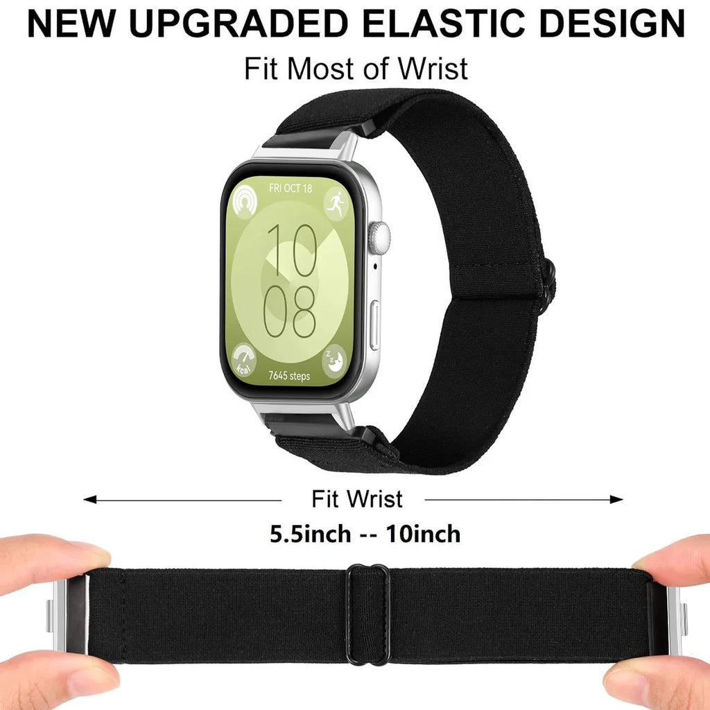 Elastic Nylon Loop Watch Band For Huawei Watch Fit3 2 Strap Replacement Wristband For Huawei Fit 5 4 Bracelet Correa Accessories