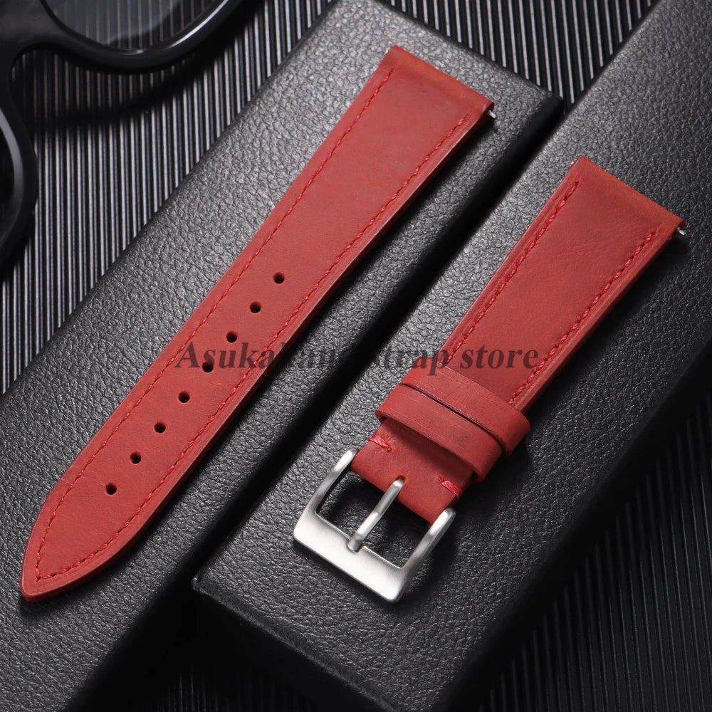 18mm Quick Release Vintage Leather Straps for Casio Mod Kit for F-91W W-800H SGW400 F84 F105/108 A158/168 AE1200/1300 Bracelets
