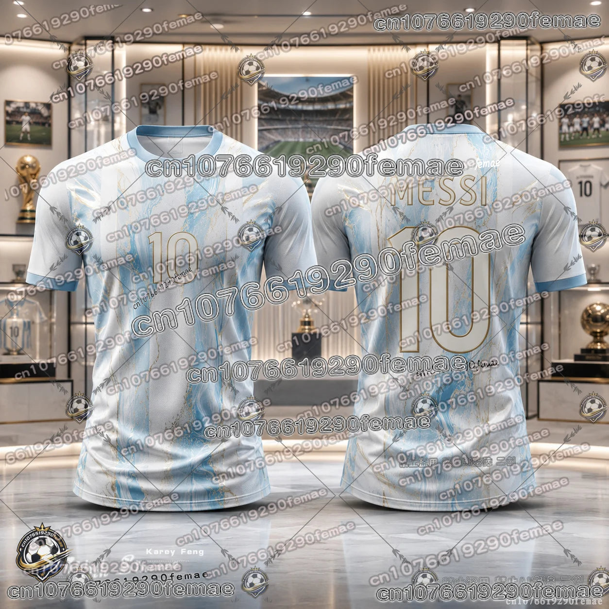 2026 Messi Football Fans Commemorative Jersey Quick Dry Breathable Casual Sports Soccer Shirt Short Sleeve Tee for Kids Adults