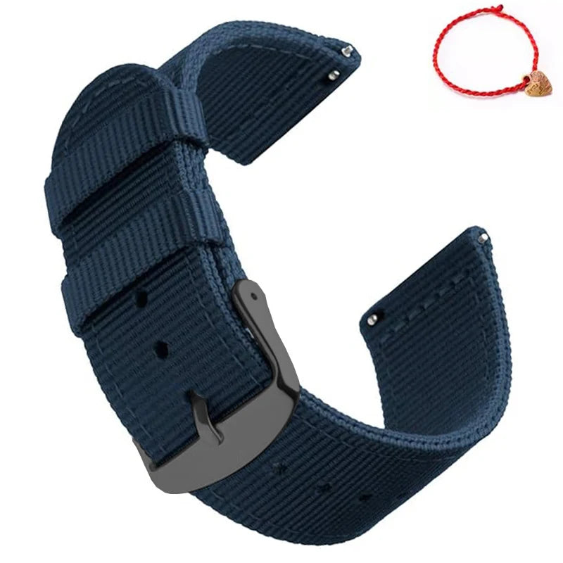 Waterproof Sailcloth Watch Band Quick Release Watch Strap 18mm 20mm  22mm Nylon Watchband