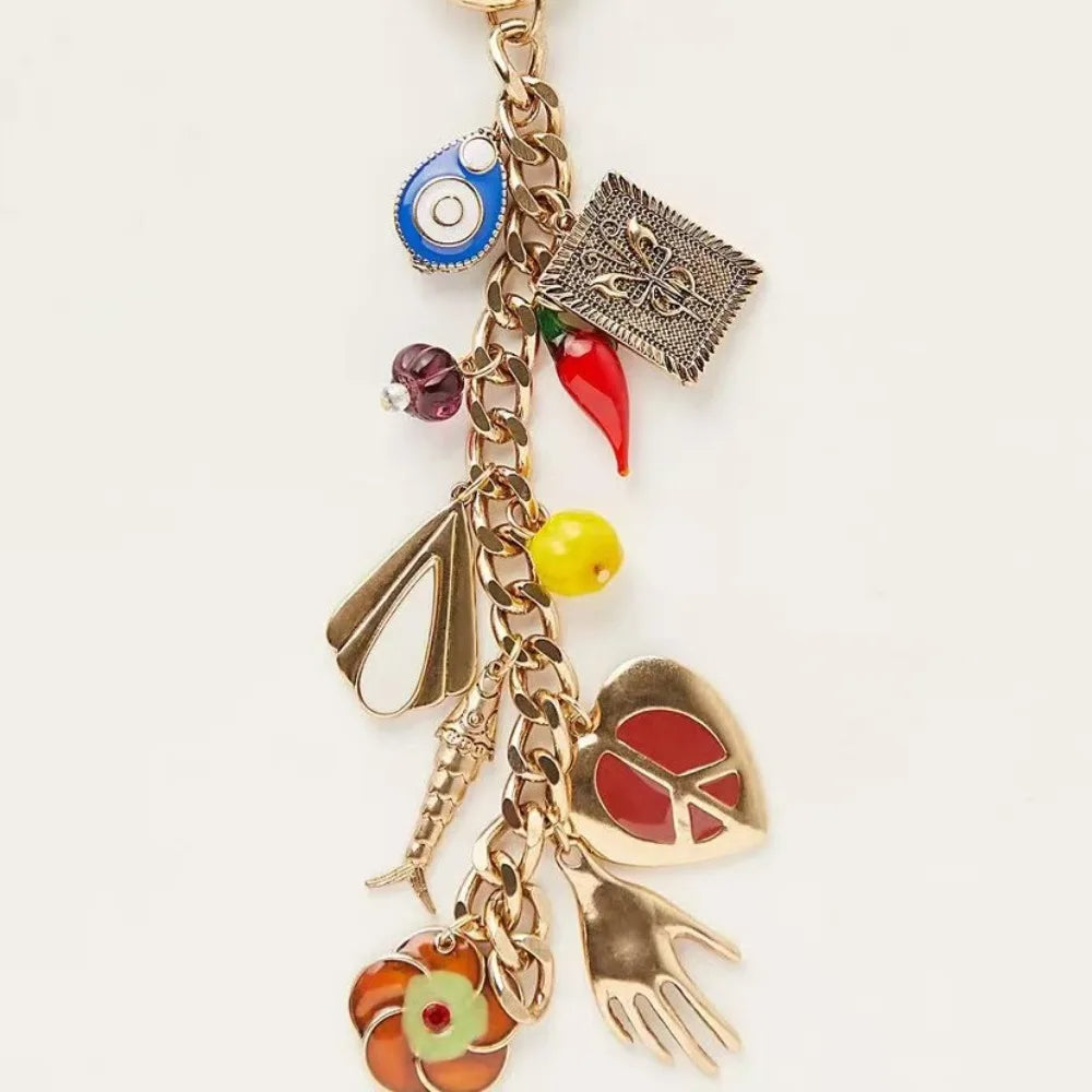 Stylish Lanyard Letter Beaded Keychain Beaded Star Turkish Evil Eye Pendant Aesthetic Charm Tassel Key Chain Girls Gifts