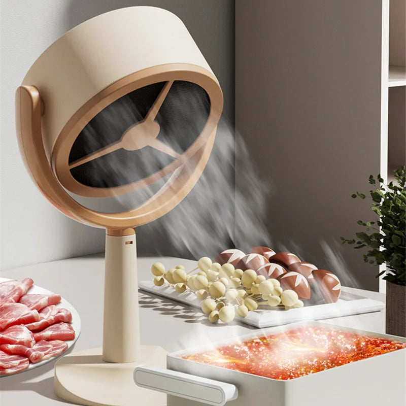 Electric Desktop Range Hood USB Adjustable Angle Portable  Mini High Suction Power Exhaust Fan for BBQ Hot Pot Kitchen Appliance
