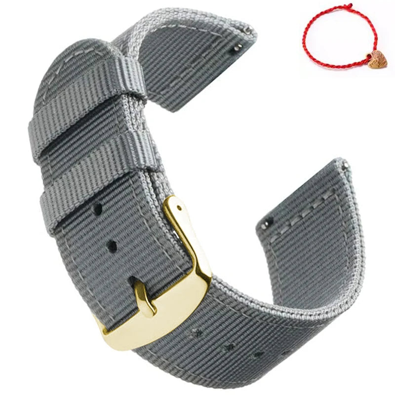 Waterproof Sailcloth Watch Band Quick Release Watch Strap 18mm 20mm  22mm Nylon Watchband