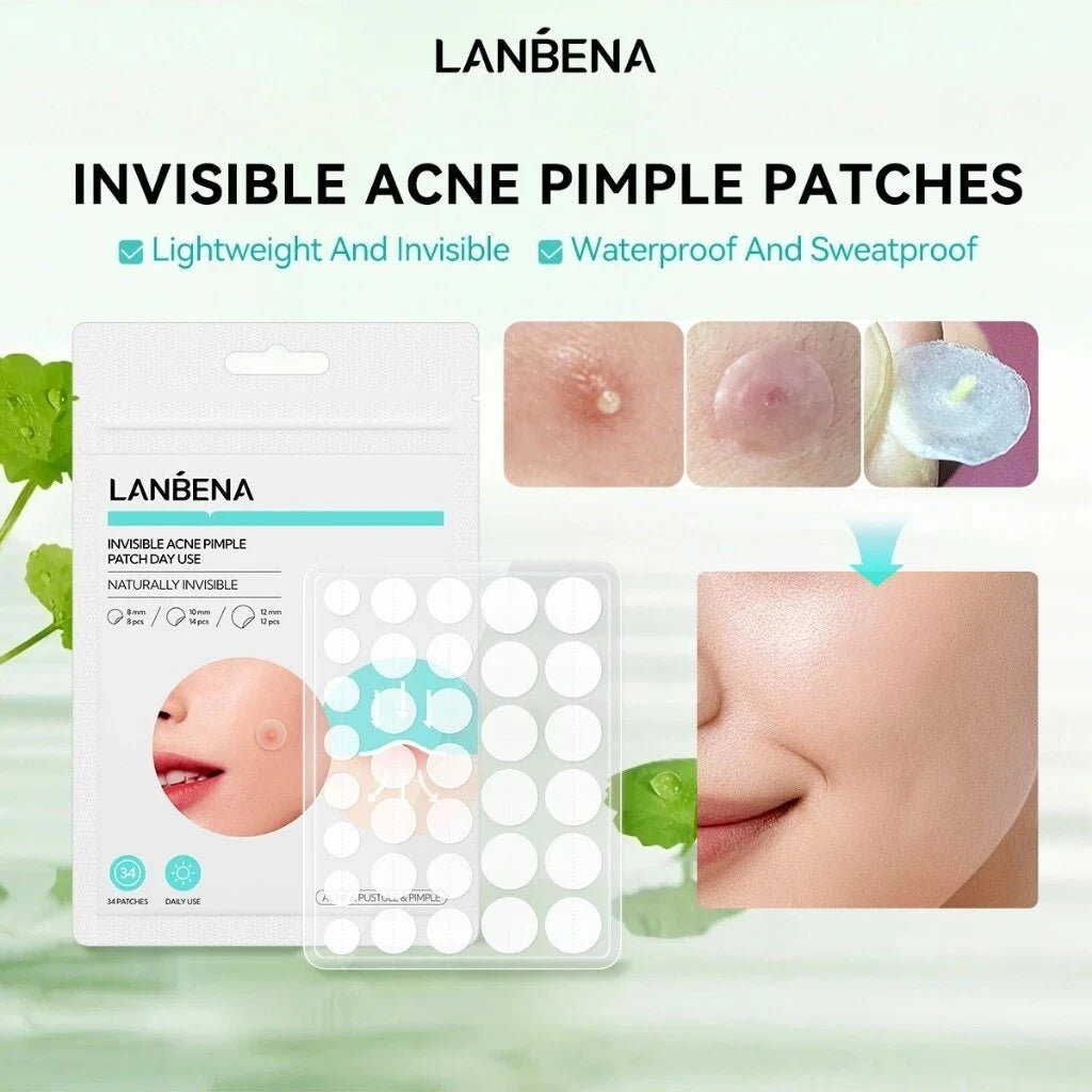 LANBENA Acne Pimple Patch Daily Use and Night Use Invisible Acne Stickers Blemish Treatment Acne Concealer Makeup