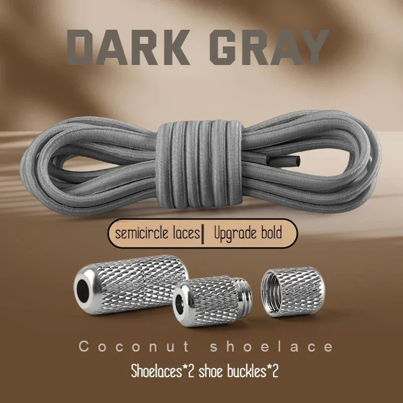 New Elastic Laces Sneakers Tennis Round Shoe laces Without ties Kids Adult Rubber Bands No Tie Shoelace Shoe Accessories
