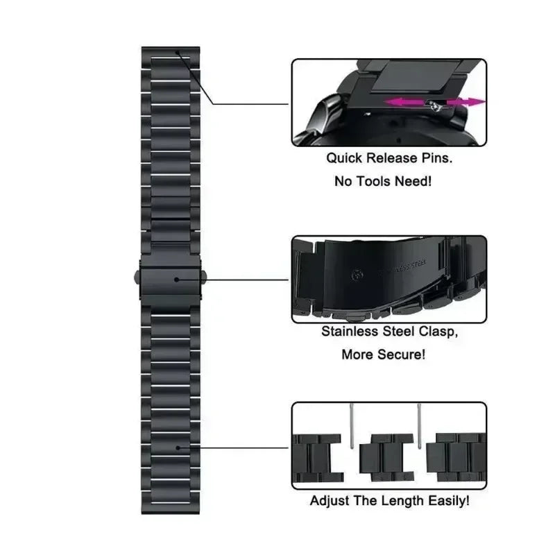 Stainless Steel Strap For Zeblaze Vibe 8 7 7 Pro 7 Lite Metal Band 22mm Wristband For Zeblaze Stratos 4 3 2 Ultra/Beyond 3 Pro