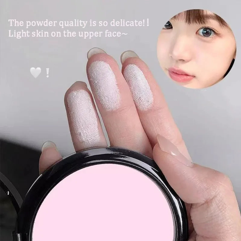 Transparent White Pressed Powder Oil Control Silky Soft Focus Foundation Palette Concealer Brighten Modifying Dullness Makeup