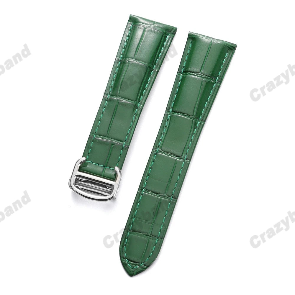 Genuine Leather Watch Strap for Cartier Tank London Solo Business Men‘s Soft Bracelet High Quality New Wrist Band 18mm 20mm 22mm
