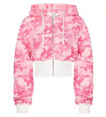 Y2K Vintage Oversized Cherry Blossom Embroidered Hooded Jacket Mens Womens Pink Zipper Coat Harajuku Hip Hop Graphic Streetwear