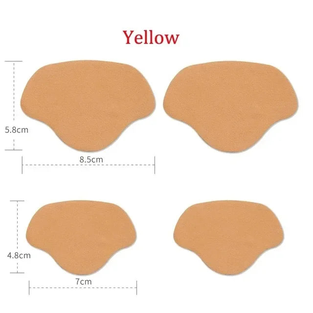 4Pcs Sneaker Heel Repair Pad Adjustable Size Wear-resistant Footbed Invisible Heel Repair Pad Repair Shoe Hole Pad Back Sticker
