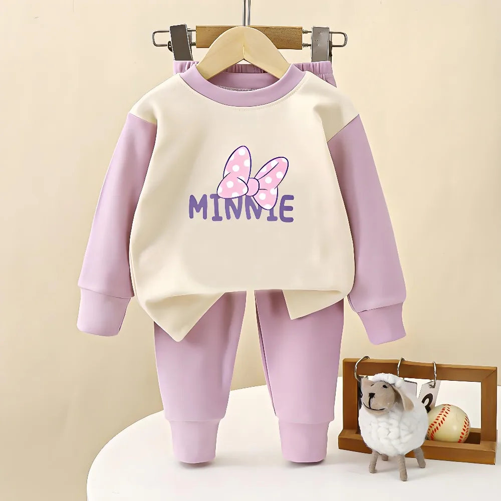 2026 Autumn New Long Sleeve Pajamas Sets for Girls Casual Home Clothes Sets Children Dralon Farbic Kids Bottom Clothes Sleepwear