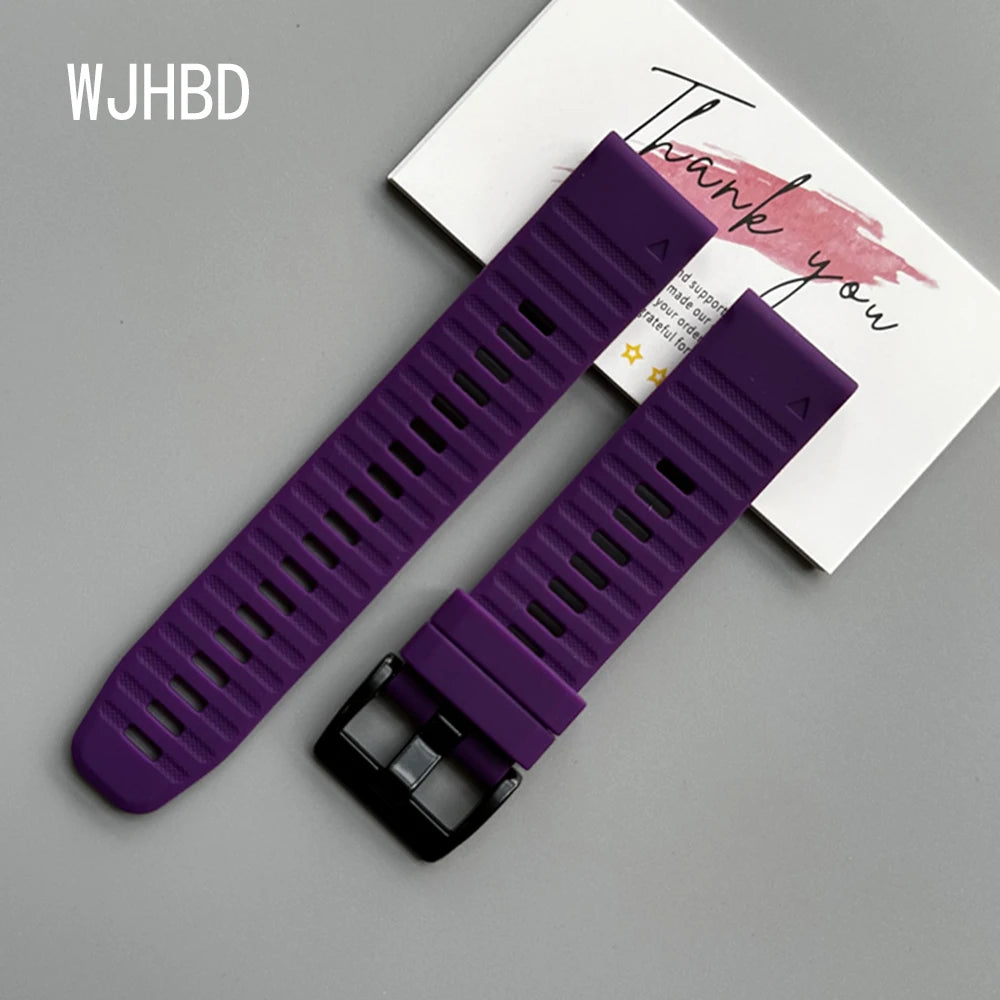 Sport Silicone Strap for Garmin Descent G2 G1 Mk3i Mk2 Mk1/Fenix 8 Pro E 7 7X 6 6X 5 5X/Epix Soft Bracelet 22/26mm Quickfit Band