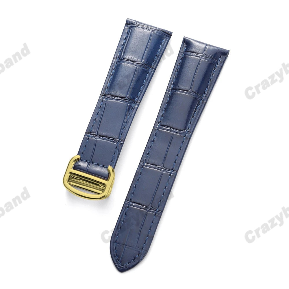 Genuine Leather Watch Strap for Cartier Tank London Solo Business Men‘s Soft Bracelet High Quality New Wrist Band 18mm 20mm 22mm