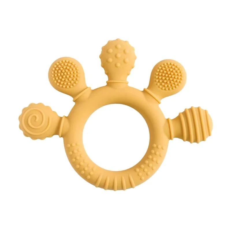 BPA-Free Baby Dinosaur Silicone Teether Sensory Toy Easy to Grip Infant Care Food Grade Baby Toy Newborn Gift Babies Accessory