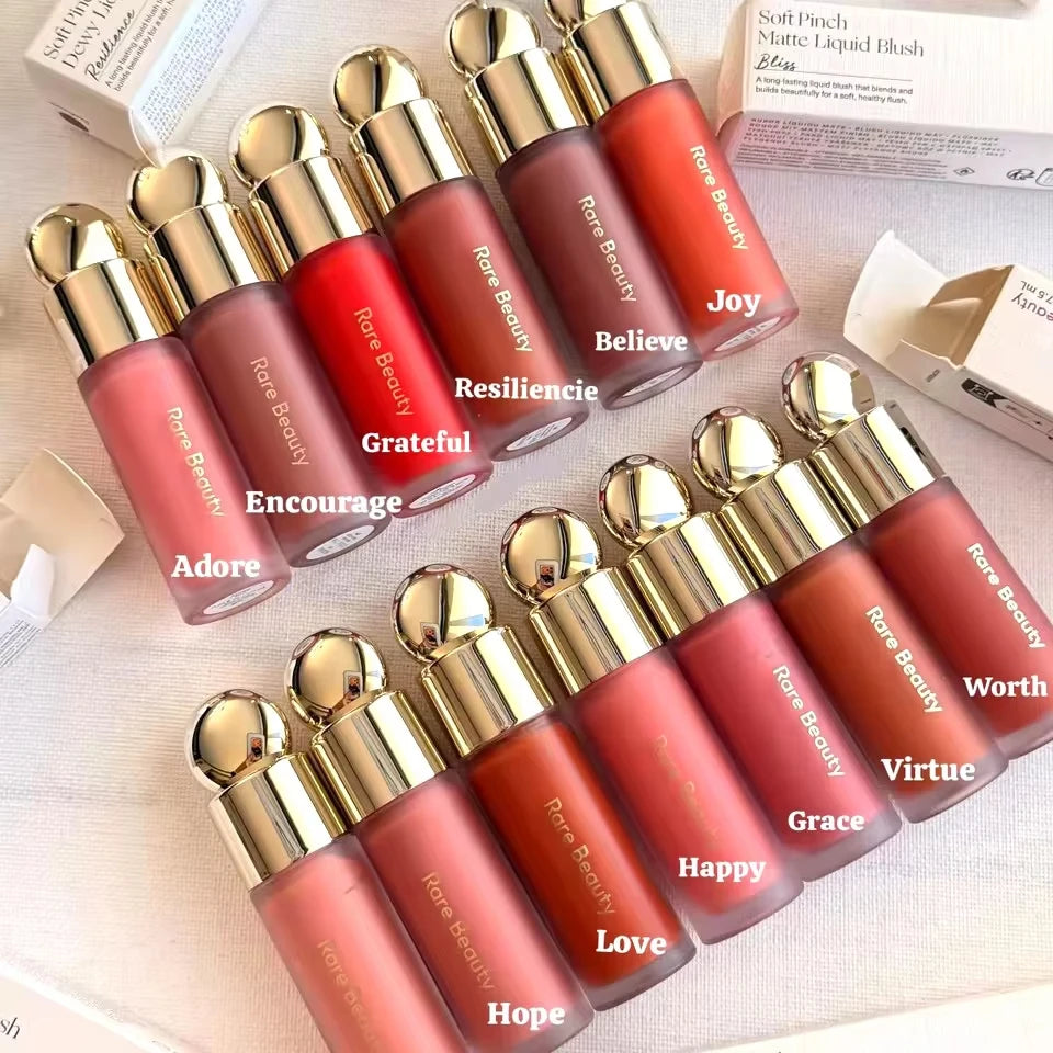 Rare Beauty Long-lasting Ultra-pigmented Liquid Blush Mistake-proof Seamless Airy Lightweight Worth Virtue Hope Joy Blush Makeup