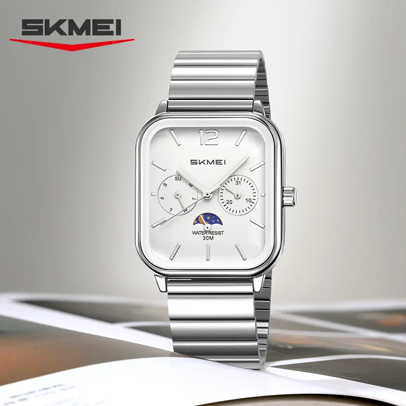 SKMEI 2509 New Casual Simple Quartz Watch Men's Luxury Business Waterproof Calendar Week Exquisite Watch relógios masculino