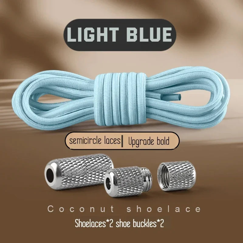 New Elastic Laces Sneakers Tennis Round Shoe laces Without ties Kids Adult Rubber Bands No Tie Shoelace Shoe Accessories