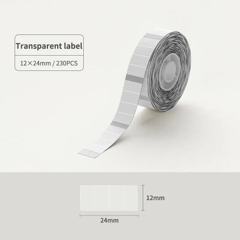 Niimbot Transparent Label Self-Adhesive Round Sticker White Paper For Niimbot D11 D110 Mini Portable Thermal Printer Tag Maker