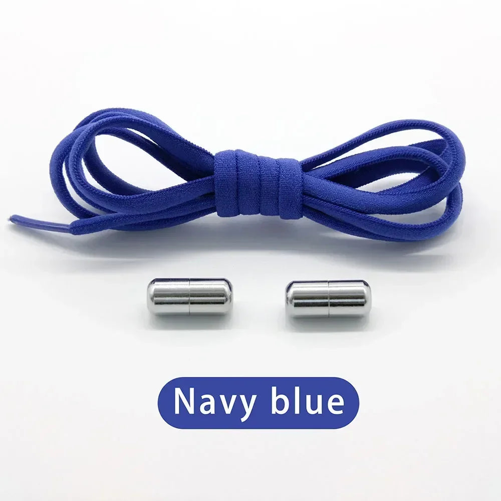 Elastic No Tie Shoelaces Semicircle Shoe Laces for Kids and Adult Sneakers Shoelace Quick Lazy Metal Lock Laces Shoe Strings